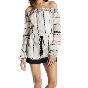 Anthropologie Hei Hei Laurel Off Shoulder Romper, Size M